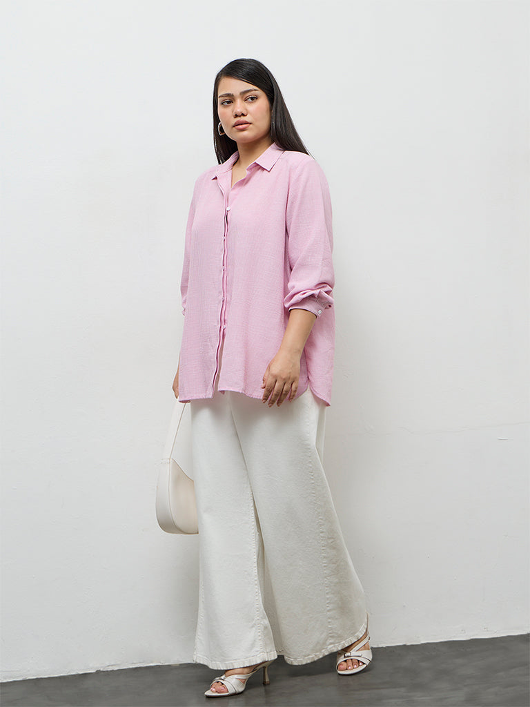 Gia Pink Striped Shirt
