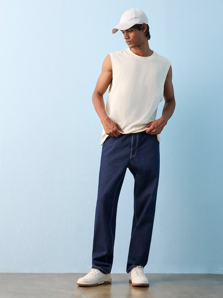 Nuon Off-White Relaxed-Fit Cotton T-Shirt
