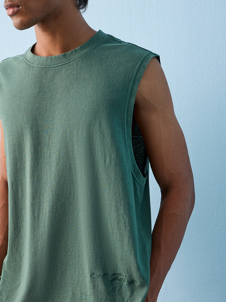 Nuon Green Relaxed-Fit Cotton T-Shirt