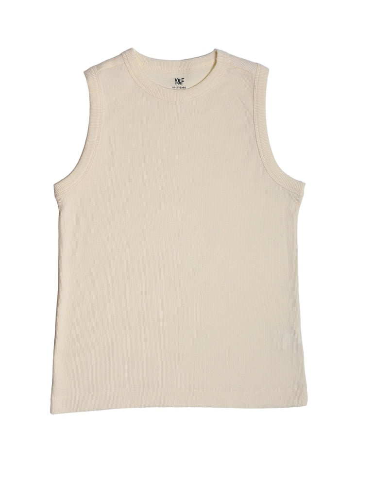 Boys Off-White Cotton-Blend Vest