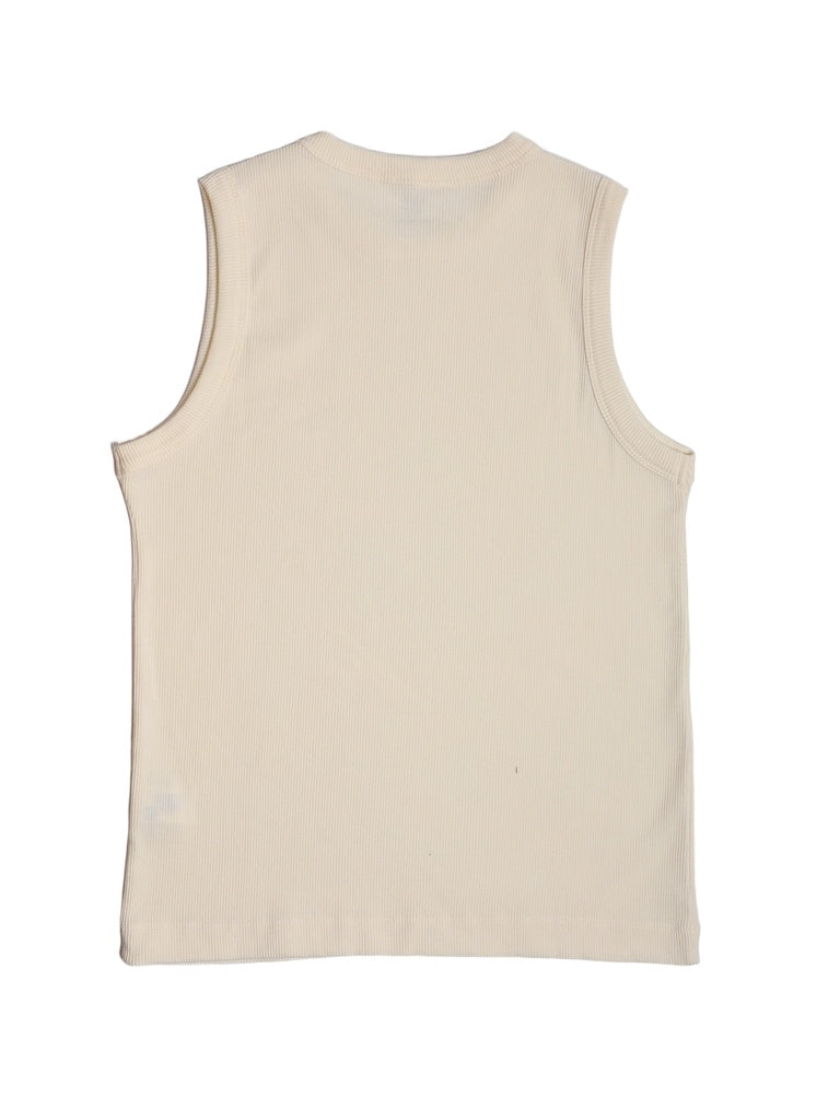 Boys Off-White Cotton-Blend Vest