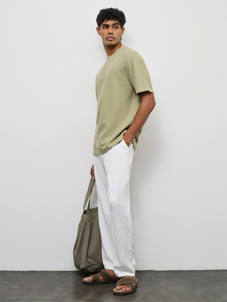ETA Sage Textured Relaxed-Fit Cotton-Blend T-Shirt