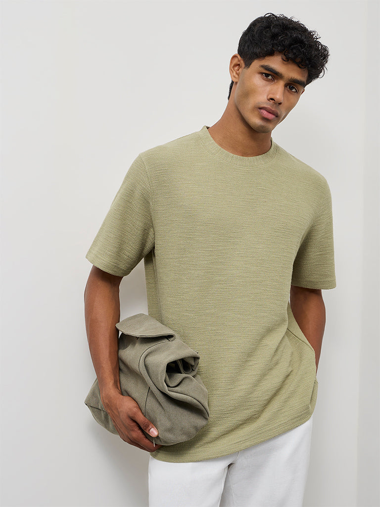 ETA Sage Textured Relaxed-Fit Cotton-Blend T-Shirt