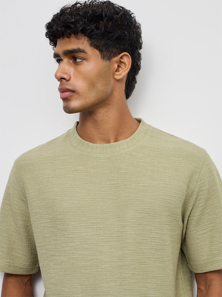 ETA Sage Textured Relaxed-Fit Cotton-Blend T-Shirt