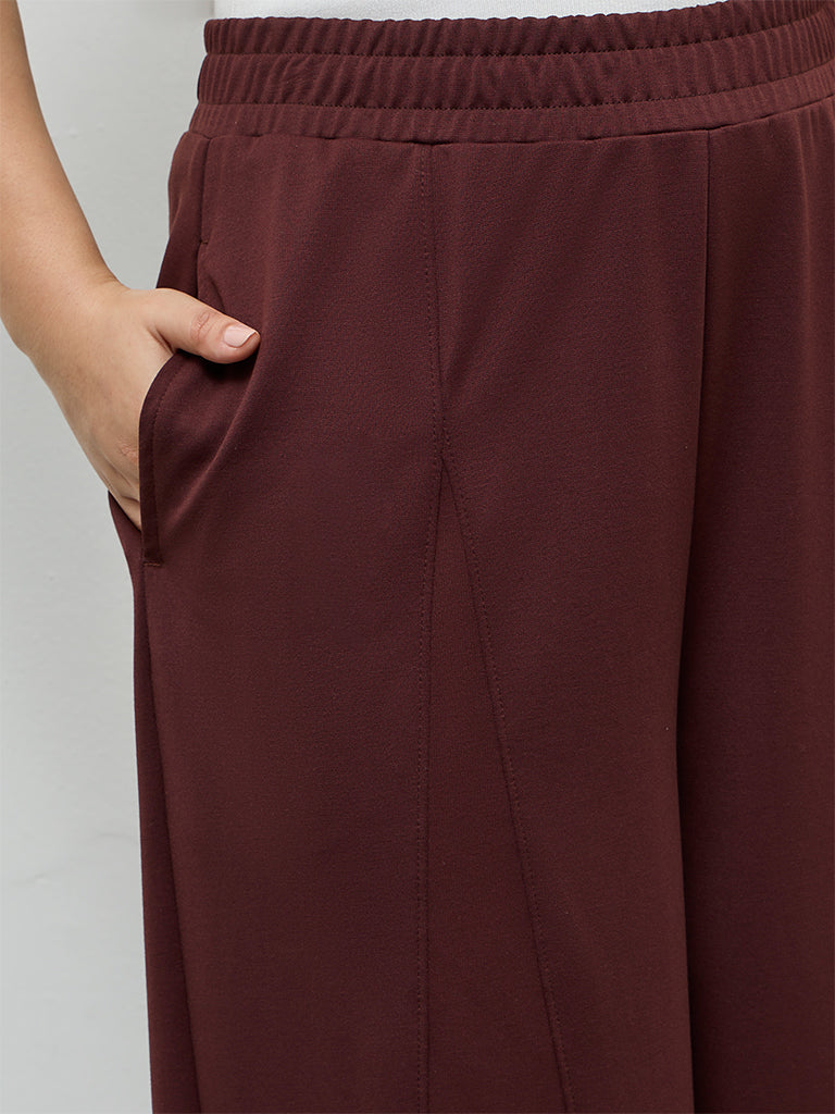 Gia Dark Brown High-Rise Pants