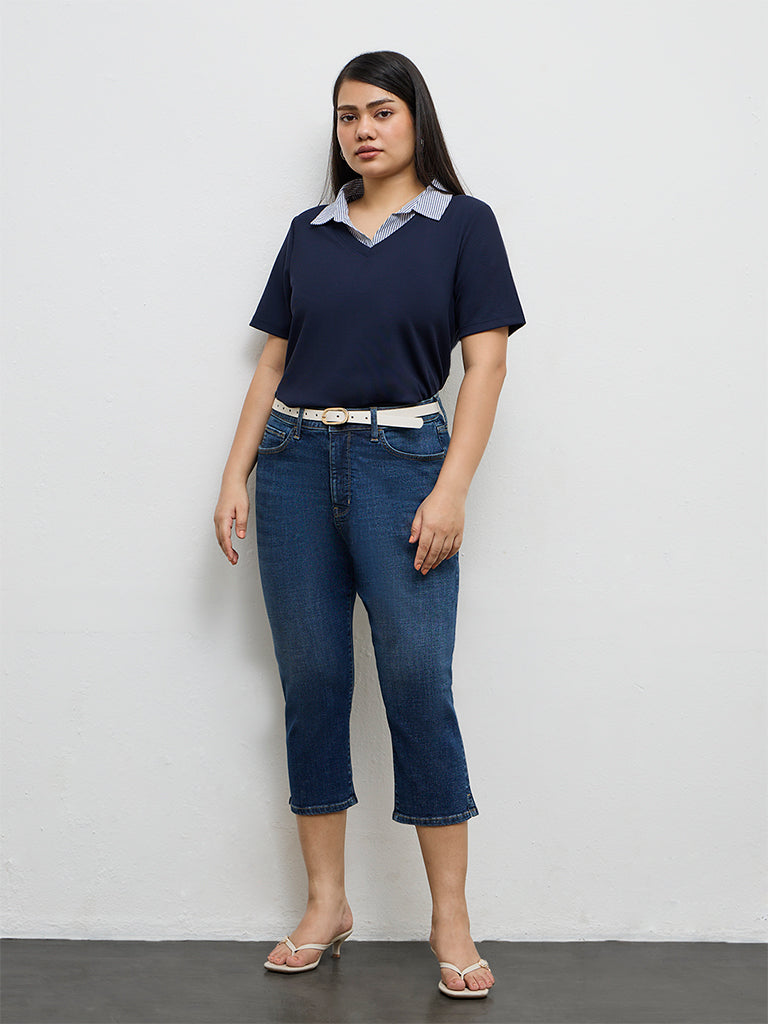 Gia Navy Top