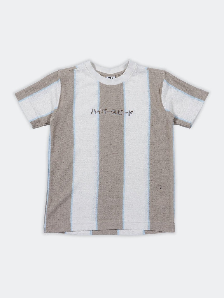 Boys Multicolour Vertical Striped T-Shirt