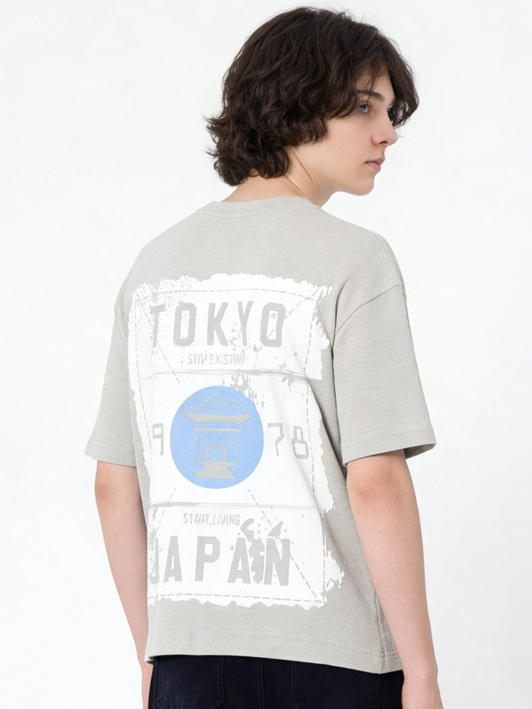 Boys Sage Graphic Printed Cotton T-Shirt