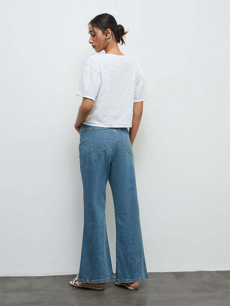 LOV Blue High-Rise Flared Jeans