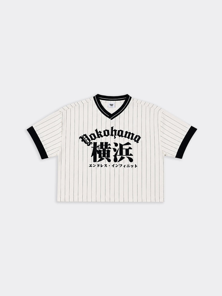 Boys Off-White Pinstriped Cotton-Blend T-Shirt
