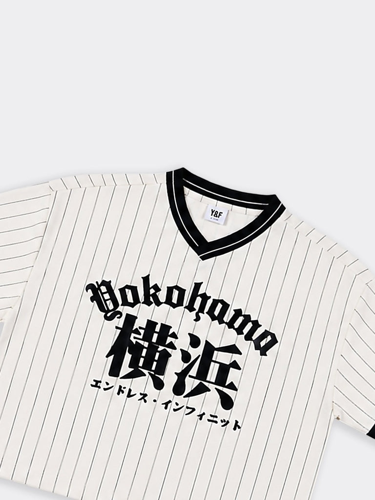Boys Off-White Pinstriped Cotton-Blend T-Shirt