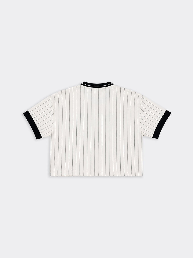 Boys Off-White Pinstriped Cotton-Blend T-Shirt