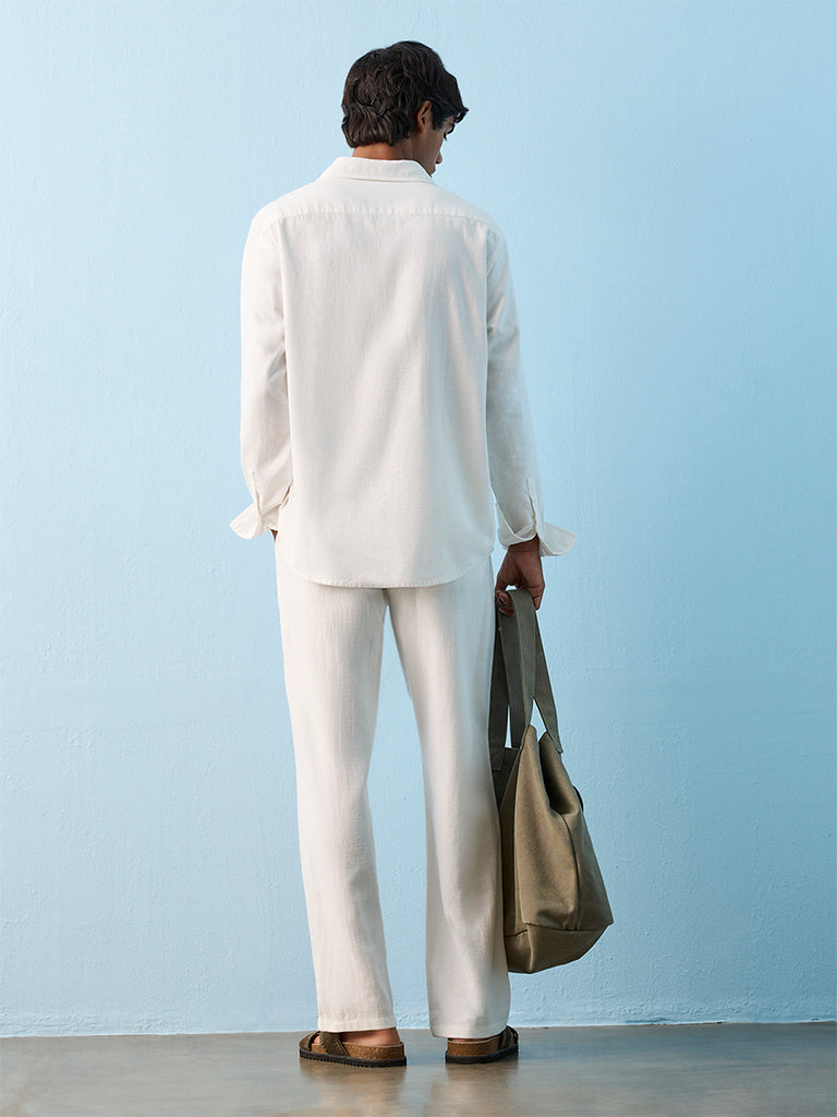 ETA Off-White Cotton-Blend Relaxed-Fit Mid-Rise Chinos