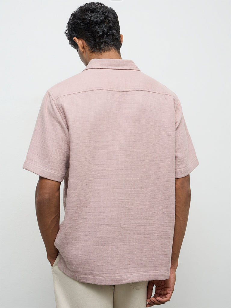 ETA Dusty Pink Relaxed-Fit Cotton Shirt