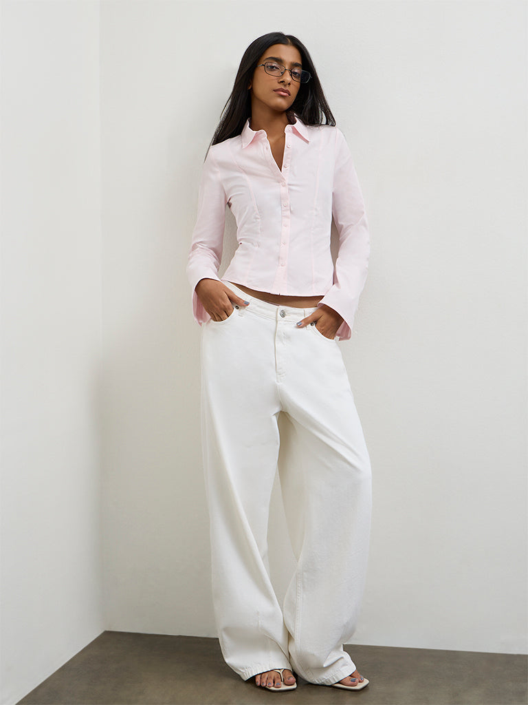 Nuon Pink Solid Shirt