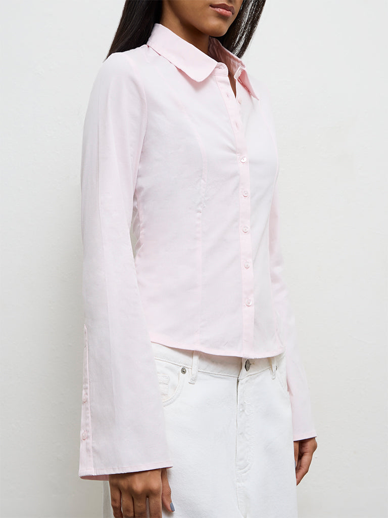 Nuon Pink Solid Shirt