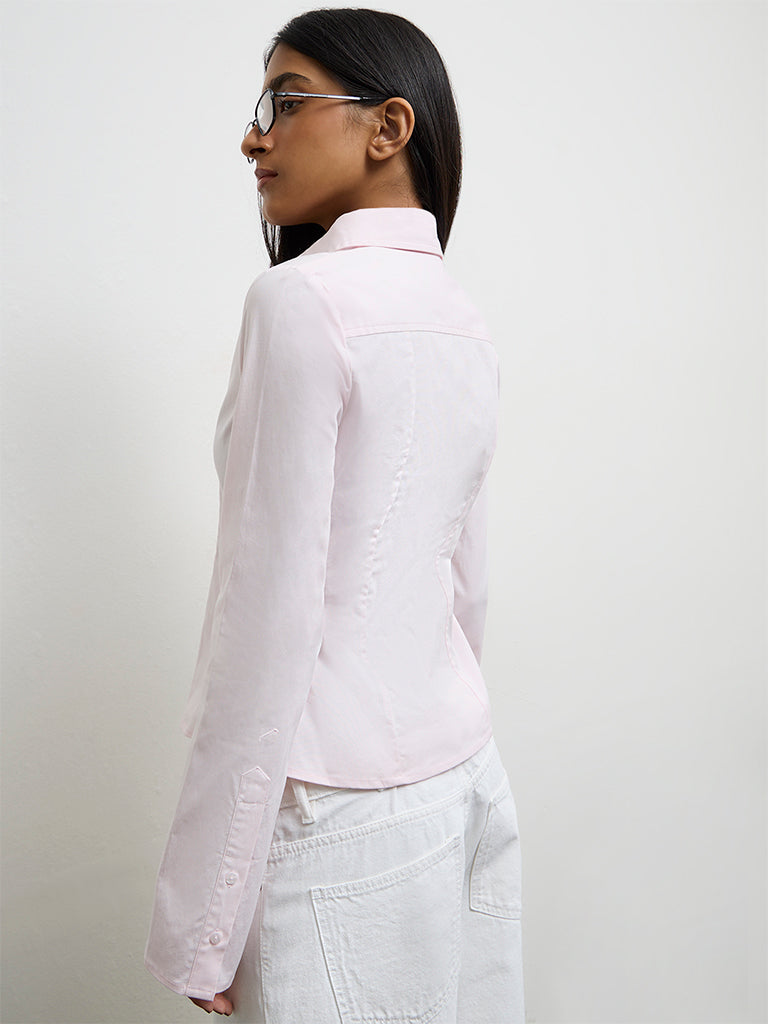 Nuon Pink Solid Shirt