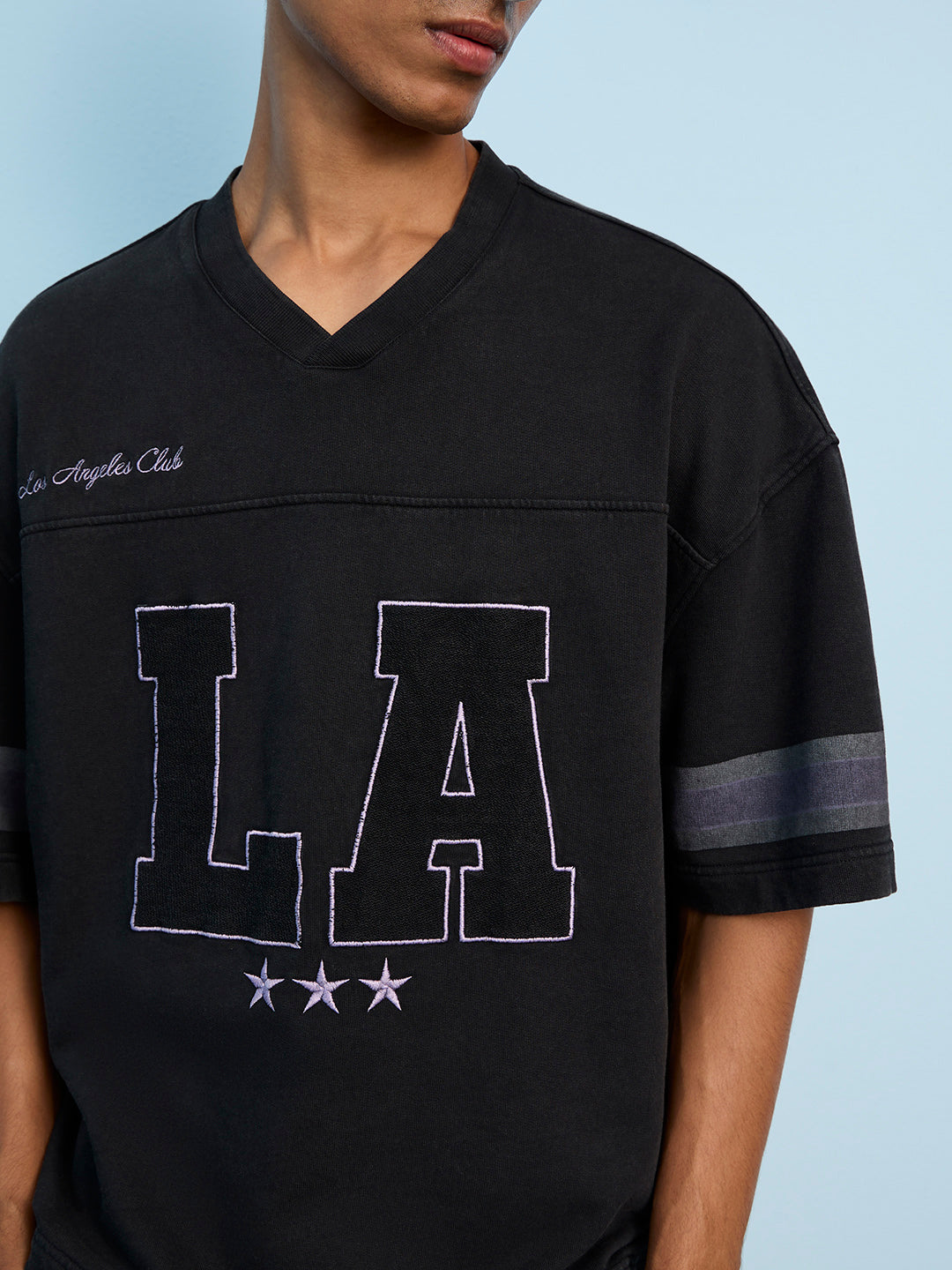 Nuon Black Text-Design Oversized-Fit Cotton T-Shirt
