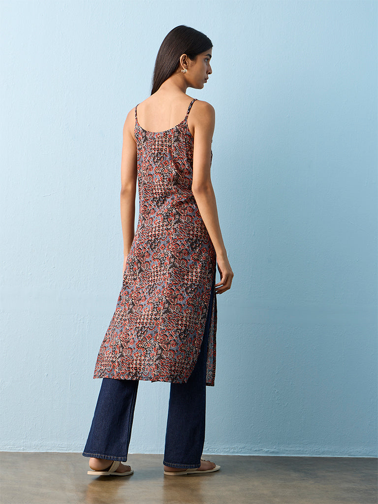 Utsa Multicolored Printed Cotton Straight Kurta
