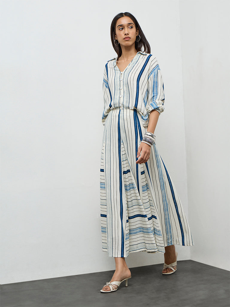 LOV Off-White Striped Shirt