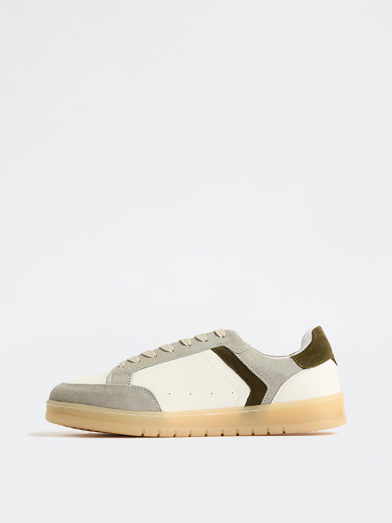 SOLEPLAY Grey Perforated Lace-Up Sneakers