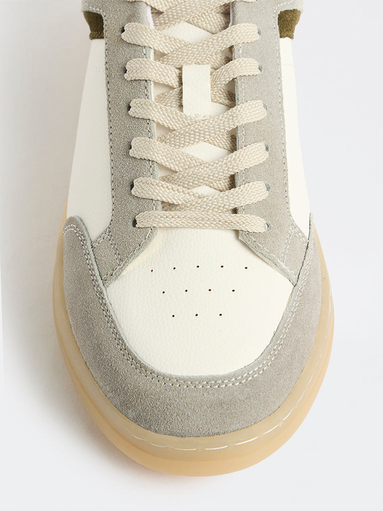 SOLEPLAY Grey Perforated Lace-Up Sneakers