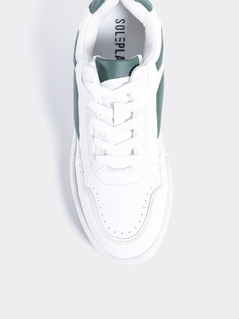 SOLEPLAY White And Green Sneakers