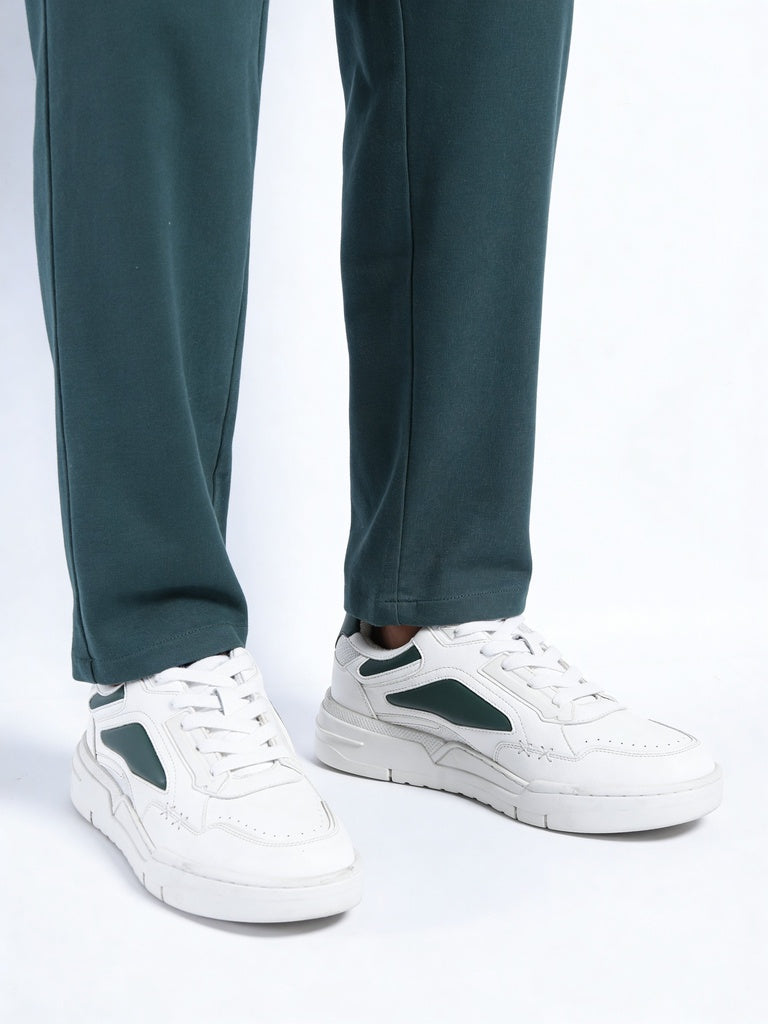 SOLEPLAY White And Green Sneakers