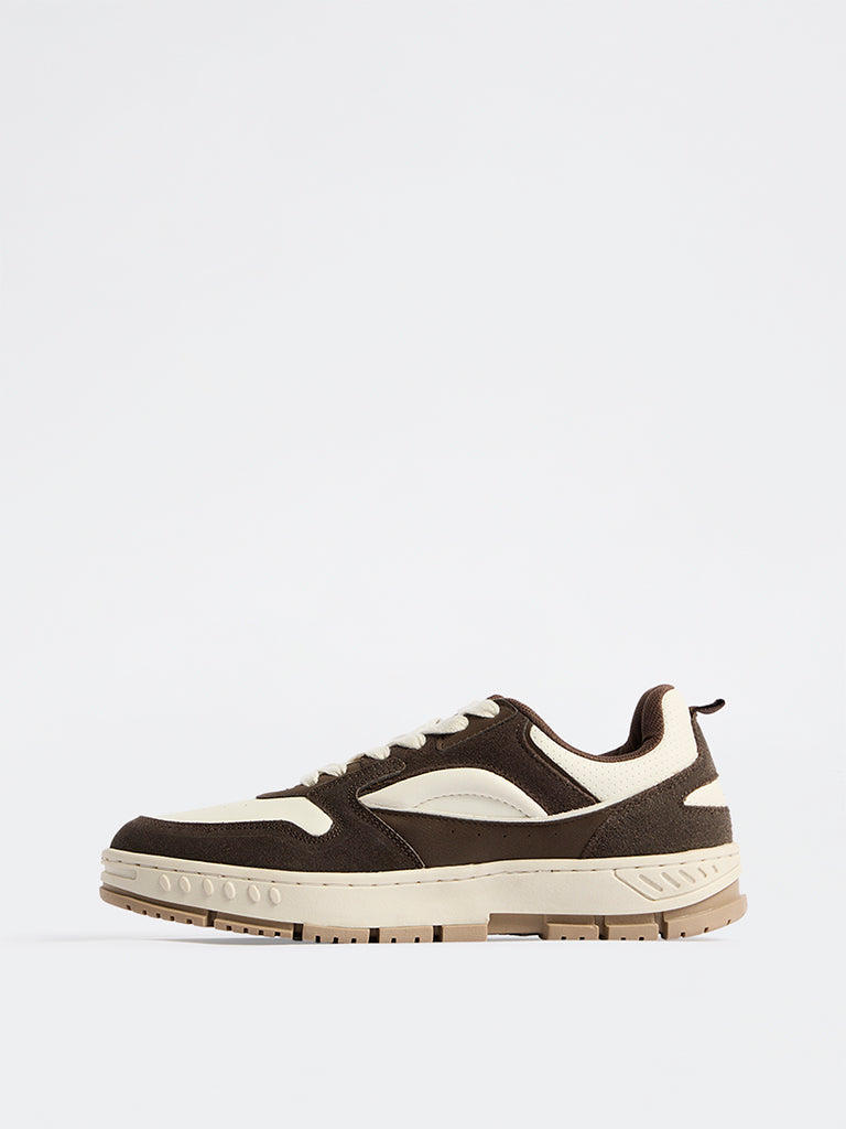 SOLEPLAY Dark Brown Lace-Up Sneakers