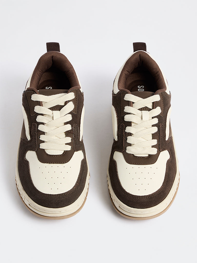 SOLEPLAY Dark Brown Lace-Up Sneakers