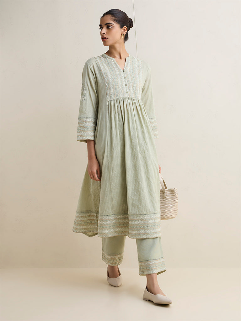 Zuba Sage Embroidered Pants