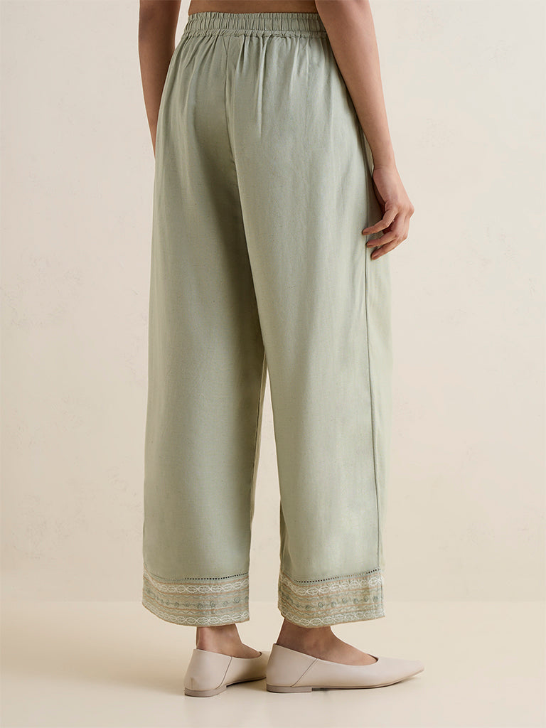 Zuba Sage Embroidered Pants