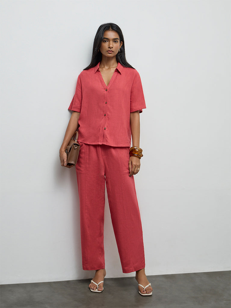 LOV Coral Solid Shirt