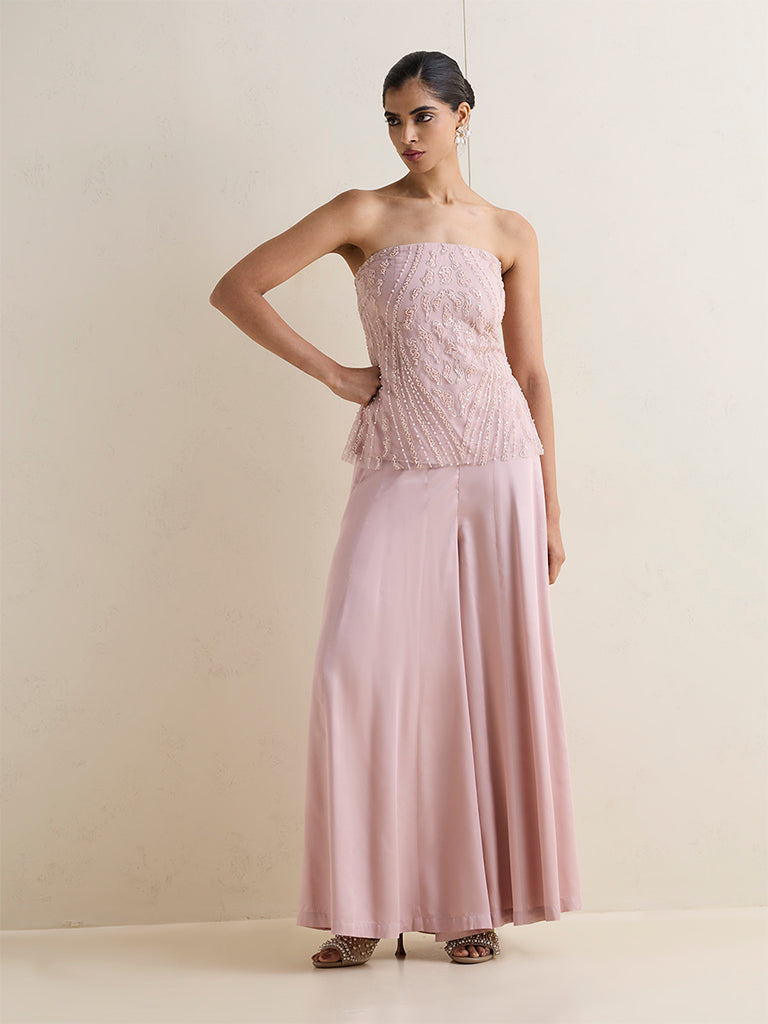 Vark Dusty Pink Embellished Top