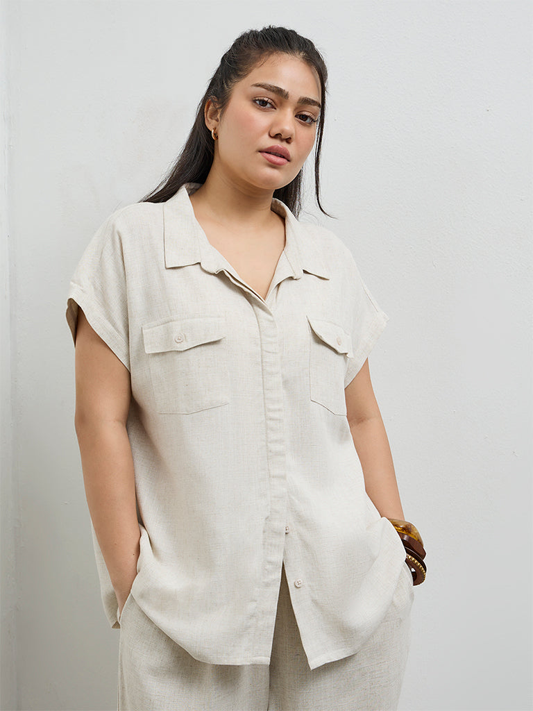 Gia Off-White Cotton Shirt
