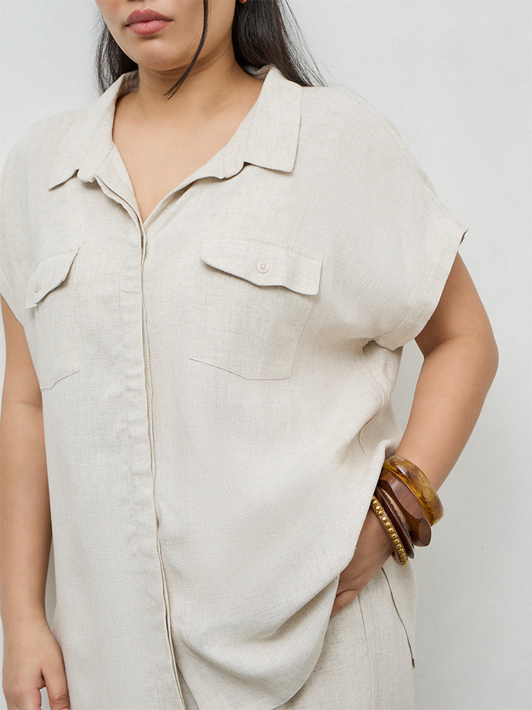 Gia Off-White Cotton Shirt