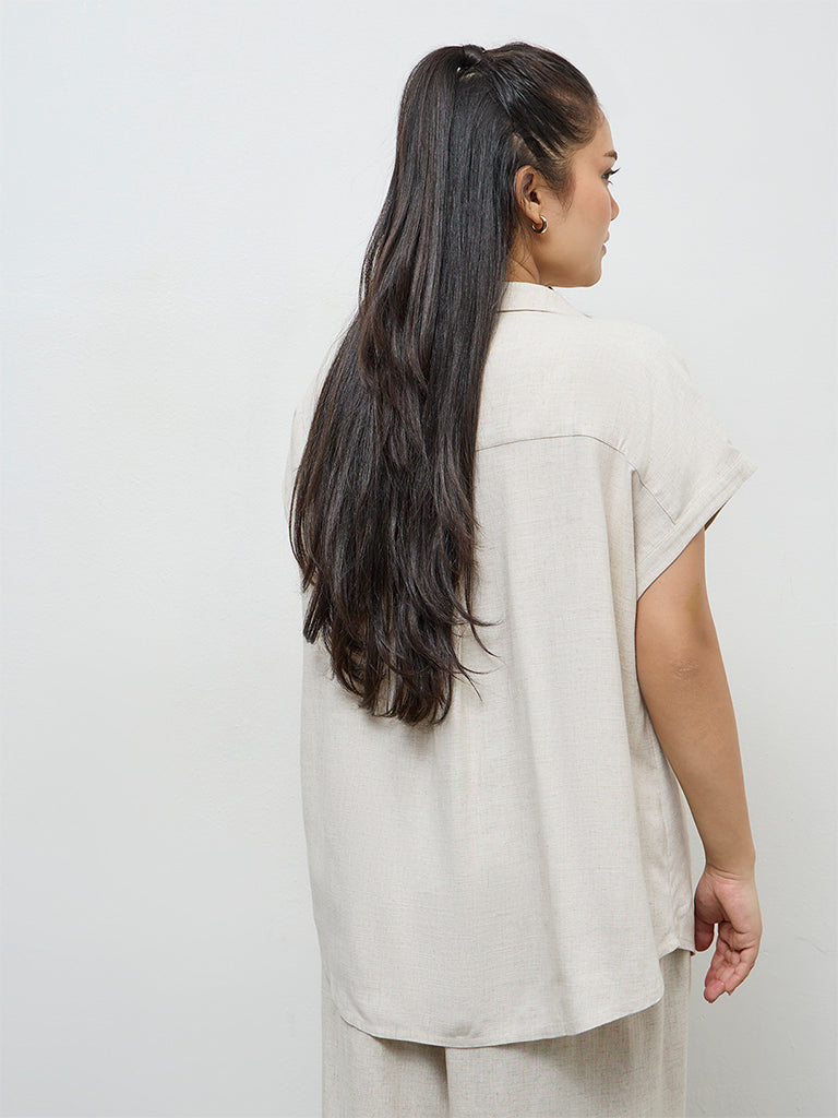 Gia Off-White Cotton Shirt