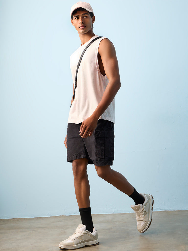 Nuon Light Pink Relaxed-Fit Cotton T-Shirt