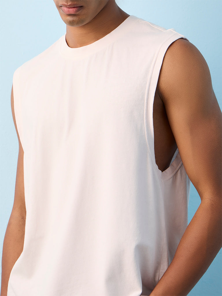 Nuon Light Pink Relaxed-Fit Cotton T-Shirt