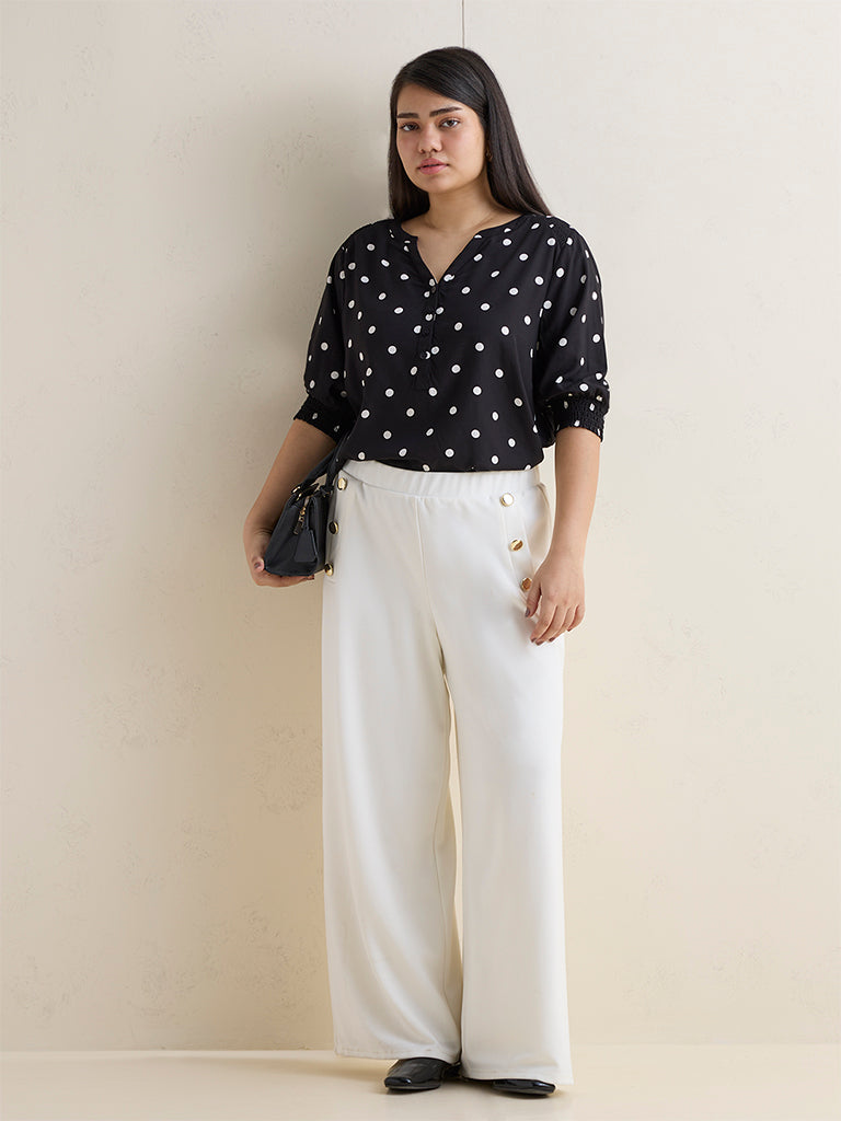 Gia Black Polka Dot Blouse