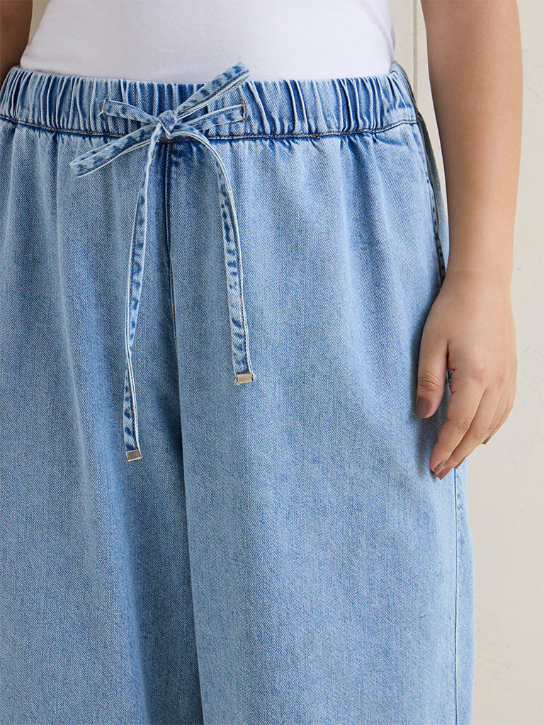 Gia Blue Faded High-Rise Denim Pants