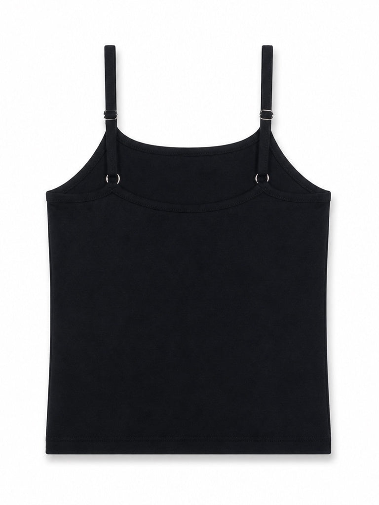 Girls Black Numeric Printed Cotton-Blend Top