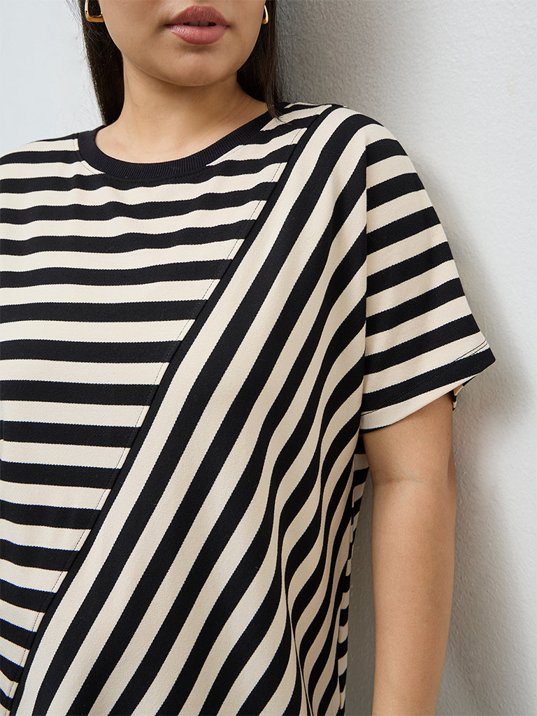 Gia Black Striped T-Shirt