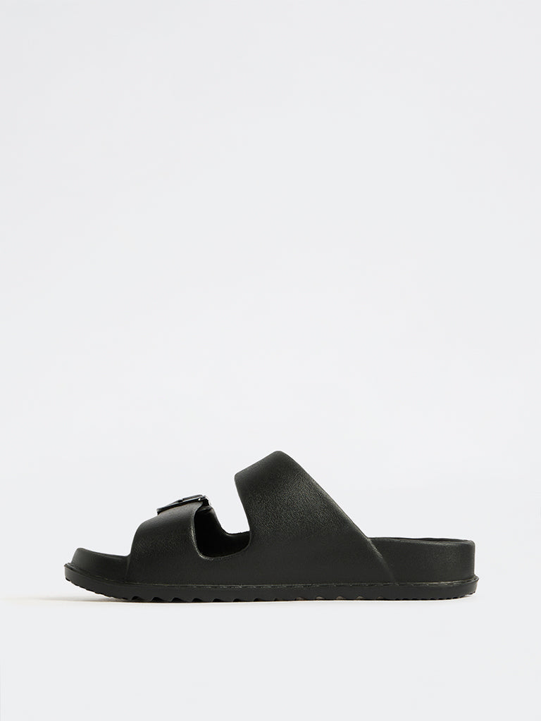 SOLEPLAY Black Double-Strap Sandals