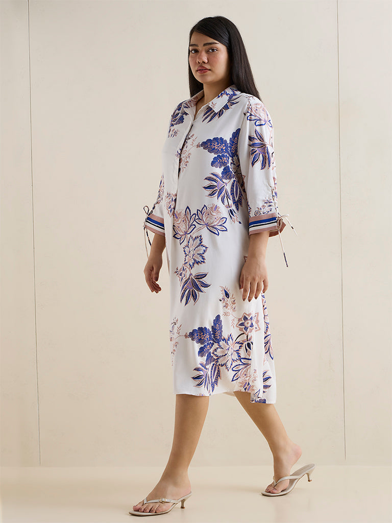 Gia Multicolor Foliage Pattern A-Line Dress