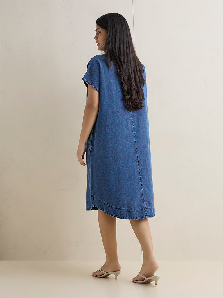 Gia Blue Denim Shirt Dress