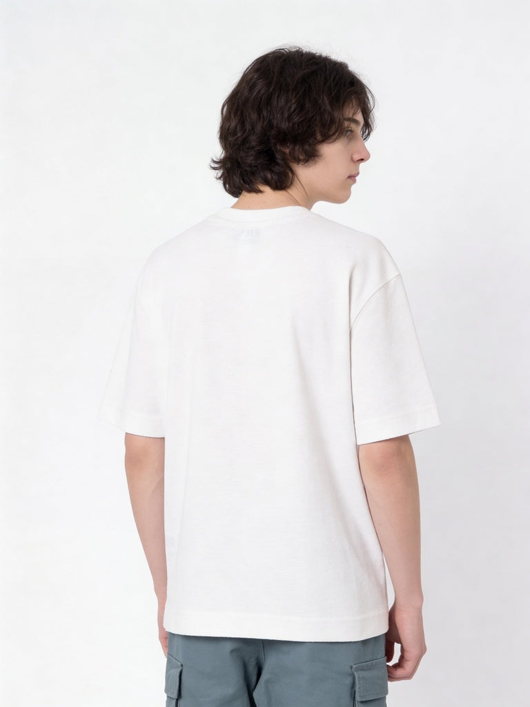 Boys Off-White Spray Printed Cotton T-Shirt