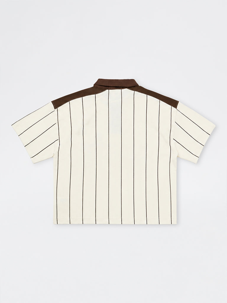 Boys Off-White Printed Cotton Polo T-Shirt