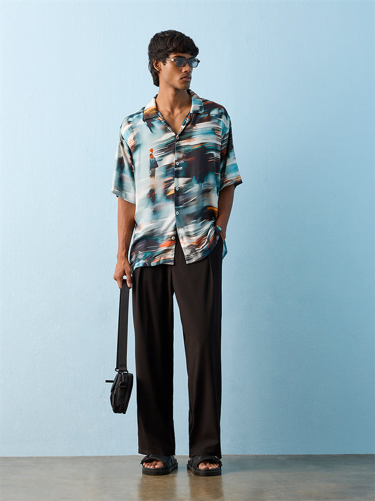 Nuon Multicolour Abstract Printed Relaxed-Fit Shirt