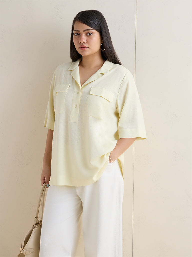 Gia Light Green Solid Blouse